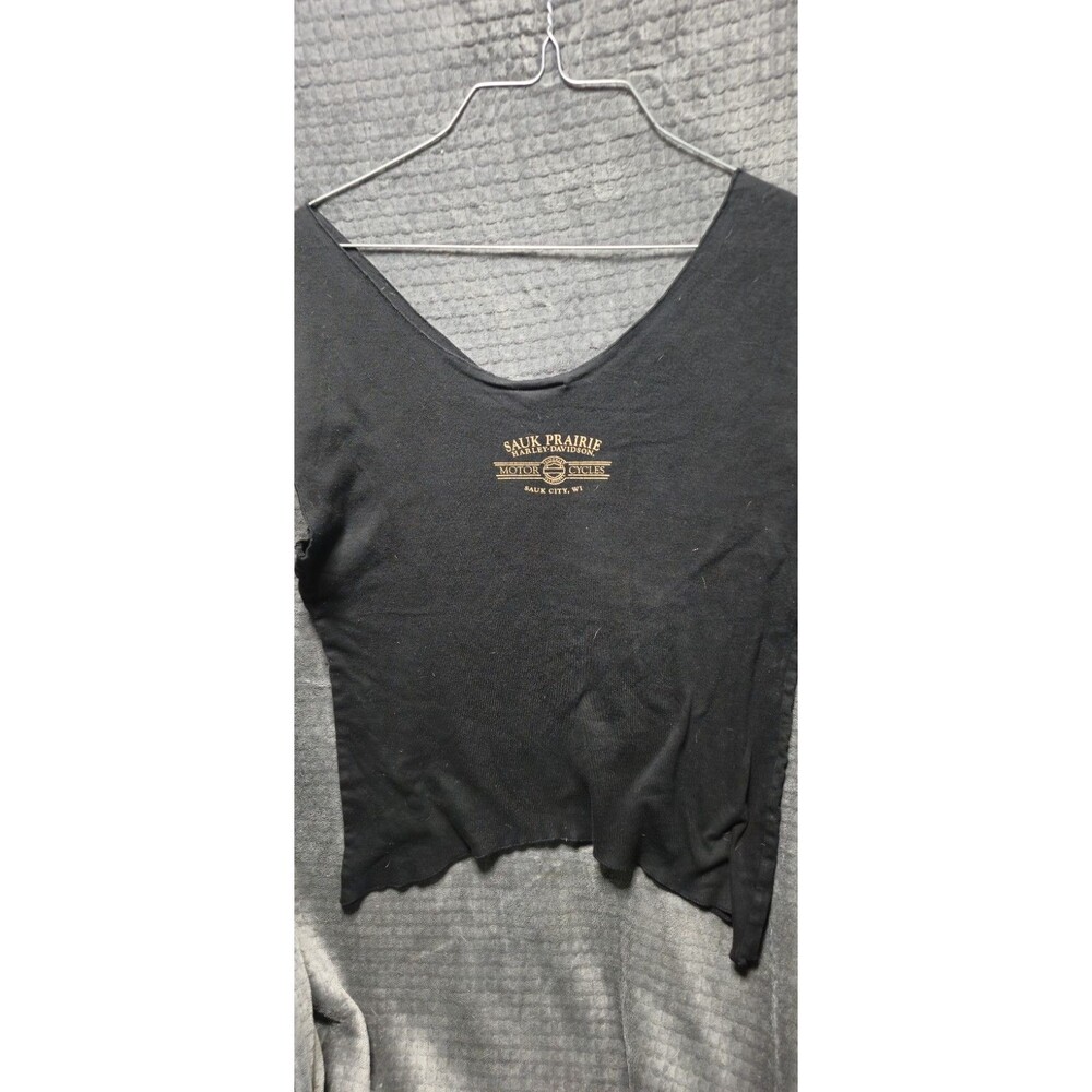 Harley-Davidson Sleeveless Tee • Sauk Prairie WI • Gold Studs • Women’s M •Black - Picture 6 of 7